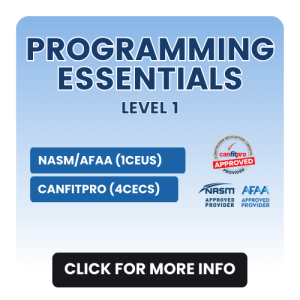 Programming Essentials for Fitness Professionals Level 1