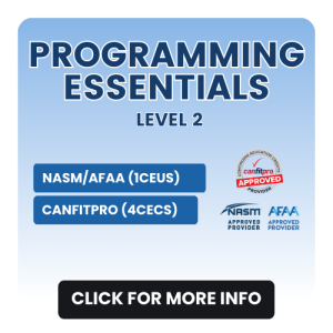 Programming Essentials for Fitness Professionals Level 2